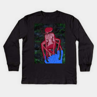 Blue Crab Red Crab King Crab Alien Kids Long Sleeve T-Shirt